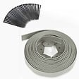 ID MARKET - Bordurette de jardin flexible 10 M grise hauteur 5 CM + 30 piquets - vignette
