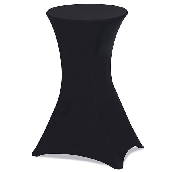 ID MARKET - Lot de 4 tables hautes pliantes 105 cm et 4 housses noires - large