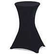 ID MARKET - Lot de 4 tables hautes pliantes 105 cm et 4 housses noires - vignette