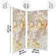 99DECO - Lot de 2 panneaux de douche en aluminium (90x220 & 120x220 cm) + profilés blanc - Gémologie - Effet pierre marbrée - Beige et gris - vignette