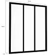 ID MARKET - Verrière atelier 3 vitrages L. 93 x H. 108 cm en métal noir et verre trempé - vignette