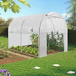 ID MARKET - Serre tunnel de jardin 4 saisons 6M² blanche gamme maraîchère ROMA 2x3M - vignette