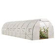 ID MARKET - Serre tunnel de jardin 24M² blanche gamme maraîchère DES ANDES 8x3M - vignette