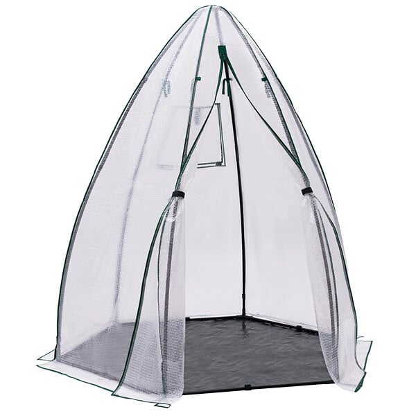 ID MARKET - Serre d'hivernage dôme bâche bulle 160 x 160 x 180 cm maxi chaleur balcon et terrasse - large