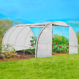 ID MARKET - Serre tunnel de jardin 4 saisons 12M² blanche gamme maraîchère ZEBRA 4x3M - vignette
