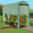 ID MARKET - Serre à tomates relevable 3m² verte 2 fenêtres avec moustiquaire et porte zippée - vignette