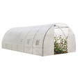 ID MARKET - Serre tunnel de jardin 18M² blanche gamme maraîchère CRIMÉE 6x3 M - vignette