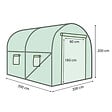 ID MARKET - Serre tunnel de jardin 6M² verte gamme maraîchère ROMA 2x3M - vignette