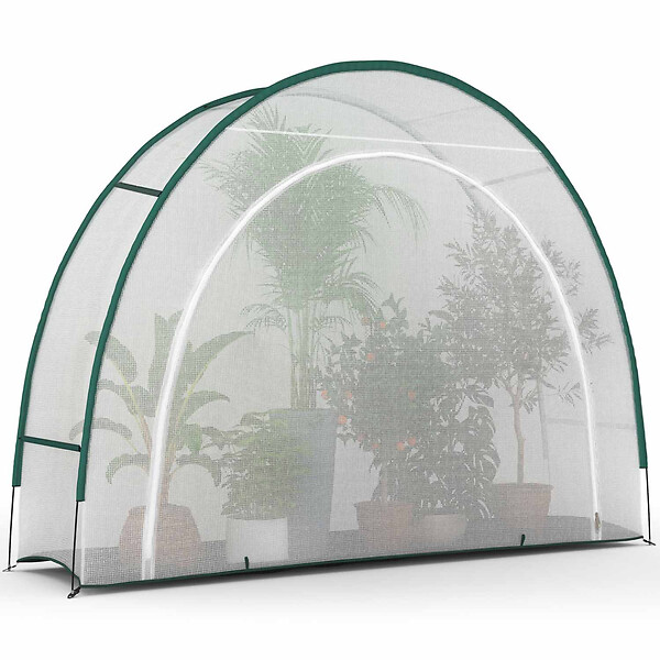 ID MARKET - Serre d'hivernage demi lune 300 x 80 x 220 cm balcon et terrasse - large