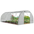 ID MARKET - Serre tunnel de jardin 4 saisons 18M² blanche gamme maraîchère CRIMÉE 6x3M - vignette