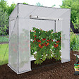 ID MARKET - Serre de jardin blanche toutes saisons avec fenêtre et porte zippée - vignette