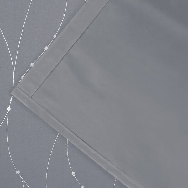 ID MARKET - Lot de 2 rideaux thermiques gris anthracite motif courbe 140x240 cm - large