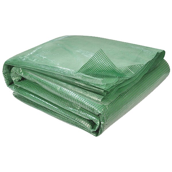 ID MARKET - Bâche de rechange 130 gr/m² pour serre 12m² verte ZEBRA - large