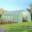 ID MARKET - Bâche de rechange 130 gr/m² pour serre tunnel 18m² verte CRIMÉE - vignette