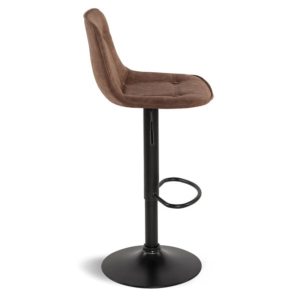 ID MARKET - Lot de 4 tabourets de bar DENVER marron vintage - large