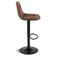 ID MARKET - Lot de 4 tabourets de bar DENVER marron vintage - vignette