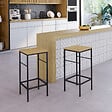 ID MARKET - Lot de 2 tabourets de bar DETROIT design industriel - vignette