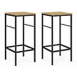 ID MARKET - Lot de 2 tabourets de bar DETROIT design industriel - vignette