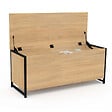 ID MARKET - Banc coffre rangement sur pied 100 cm DETROIT design industriel - vignette