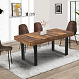 ID MARKET - Table à manger extensible rectangle PHOENIX 4-8 personnes bois plateau HAWKINS 160-200 cm - vignette