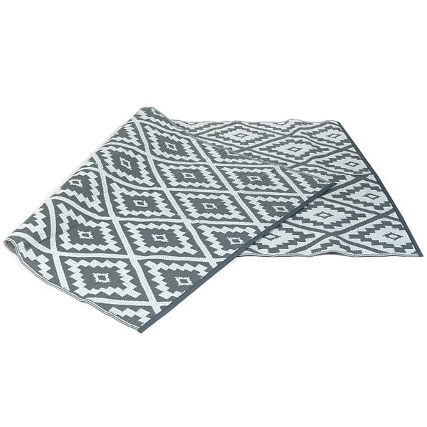 ID MARKET - Tapis extérieur BAHAMAS gris 270 x 370 CM - large
