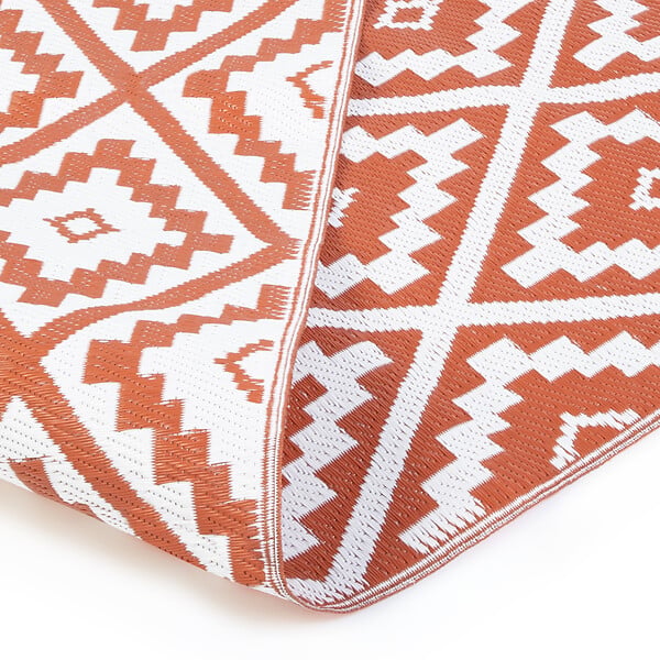 ID MARKET - Tapis extérieur BAHAMAS terracotta 270 x 370 CM - large