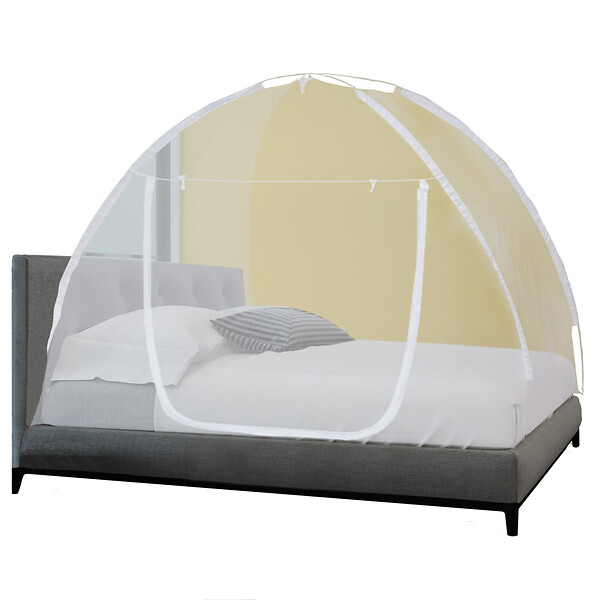 ID MARKET - Moustiquaire dôme pop-up 195x150 cm mobile pour lit - large