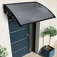 ID MARKET - Auvent de porte marquise d'accueil 80 x 120 CM teinté - vignette