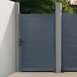 ID MARKET - Portillon 100x160 cm en aluminium gris anthracite - vignette