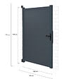 ID MARKET - Portillon 100x160 cm en aluminium gris anthracite - vignette