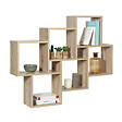 ID MARKET - Etagère murale double position LUCAS bois façon hêtre - vignette