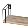 ID MARKET - Lot de 3 étagères murales LILY bois et métal design industriel - vignette