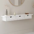ID MARKET - Etagère murale console d'entrée LISE 3 tiroirs blanche - vignette