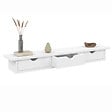 ID MARKET - Etagère murale console d'entrée LISE 3 tiroirs blanche - vignette