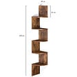 ID MARKET - Etagère murale d'angle ISA 5 niveaux façon bois vieilli - vignette