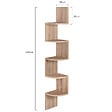 ID MARKET - Etagère murale d'angle ISA 5 niveaux façon hêtre - vignette