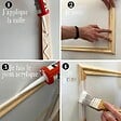 99DECO - Kit de 3 moulures murales en bois - Pin des Landes - Prêt à coller et peindre - Salomé - 3 mètres - Fabrication française - vignette