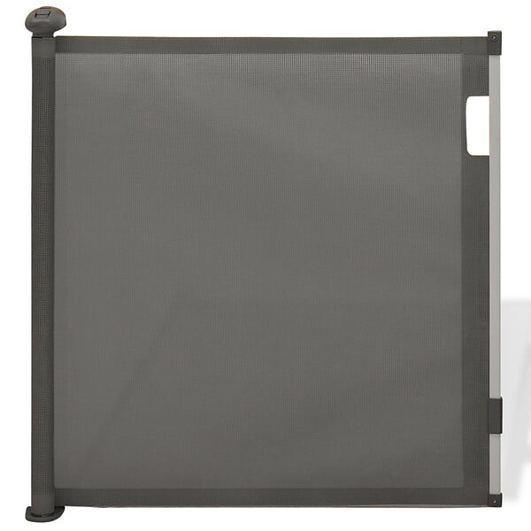 ID MARKET - Barrière de sécurité rétractable pour animaux domestiques 130 cm gris - large