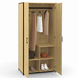 ID MARKET - Armoire 2 portes DETROIT penderie 80 cm avec étagères rangement maxi capacité design industriel - vignette