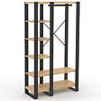 ID MARKET - Dressing penderie étagère ONYX bois et noir - vignette