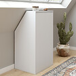 ID MARKET - Armoire sous pente 2 portes TOMI 60 x 50 x 110/70 cm blanc - vignette