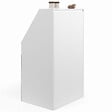 ID MARKET - Armoire sous pente 2 portes TOMI 60 x 50 x 110/70 cm blanc - vignette