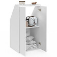 ID MARKET - Armoire sous pente 2 portes TOMI 60 x 50 x 110/70 cm blanc - vignette