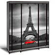 ID MARKET - Armoire de rangement penderie pliable vêtements en tissu PARIS dressing XXL - vignette