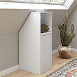 ID MARKET - Armoire sous pente 1 porte et 1 niche TOMI 40 x 50 x 110/70 cm blanc - vignette