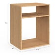 ID MARKET - Lot de 2 tables de chevet NORA avec rangements ouverts effet lattes et bois - vignette