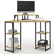 ID MARKET - Bureau d'angle DETROIT gain de place bureau informatique avec rangements - vignette