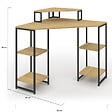 ID MARKET - Bureau d'angle DETROIT gain de place bureau informatique avec rangements - vignette