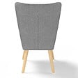 ID MARKET - Fauteuil scandinave IVAR en tissu gris clair - vignette