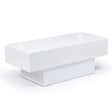ID MARKET - Table basse coulissante rectangulaire MARTA bois blanc - vignette